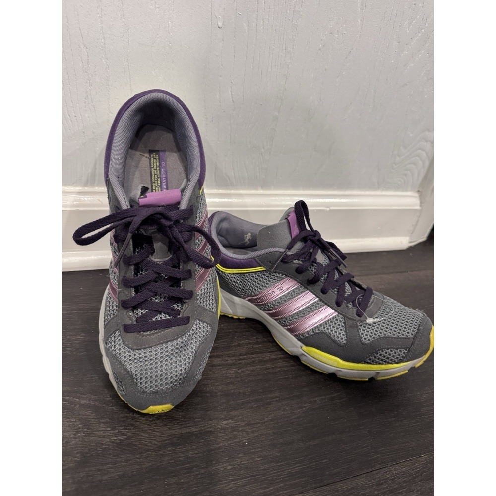 Adidas Marathon 10 Shiny Purple — Running Shoes in Good Condition — Womens 7 US